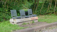 Recyceln von alten Bahnschwellen
