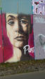 Detailaufnahme von der Sprayerwand an der Briller Strae. 