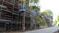 12.10.15 - Tunnel Engelberg hier werden die Wnde saniert.