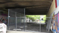 14.05.17 - Eine Streetballanlage wurde unter Brcke der Briller Strae aufgebaut.