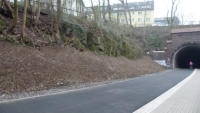 26.03.15 - Die Bschung vor dem Tunnel Rott ist nun fertiggestellt.