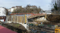 06.02.2017 - Der  Rohbau der Brcke Max-Planck-Strae  an der Nordbahntrasse ist nun fast fertig