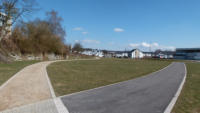 07.04.2013 -  Blick zum ehemaligen Gterbahnhof. Hier entsteht das Bergische Plateau