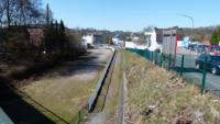 07.04.2013 -  Blick vonder Brcke Wittenerstrae - Hier geht es knftig wieder  auf der Trasse