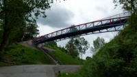 29.05.15 - Heute wurde die Brcke offizell erffnet. Blick zum Brckenkopf Ost