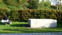 12.10. 2015 - Der Betonsockel fr das Kreuz
