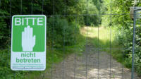 06.07.2016 - Am Streckenende steht ein Bauzaun.