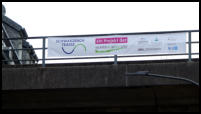 23.05.2018 - An den Brcken wurde dieses Banner aufgehngt.